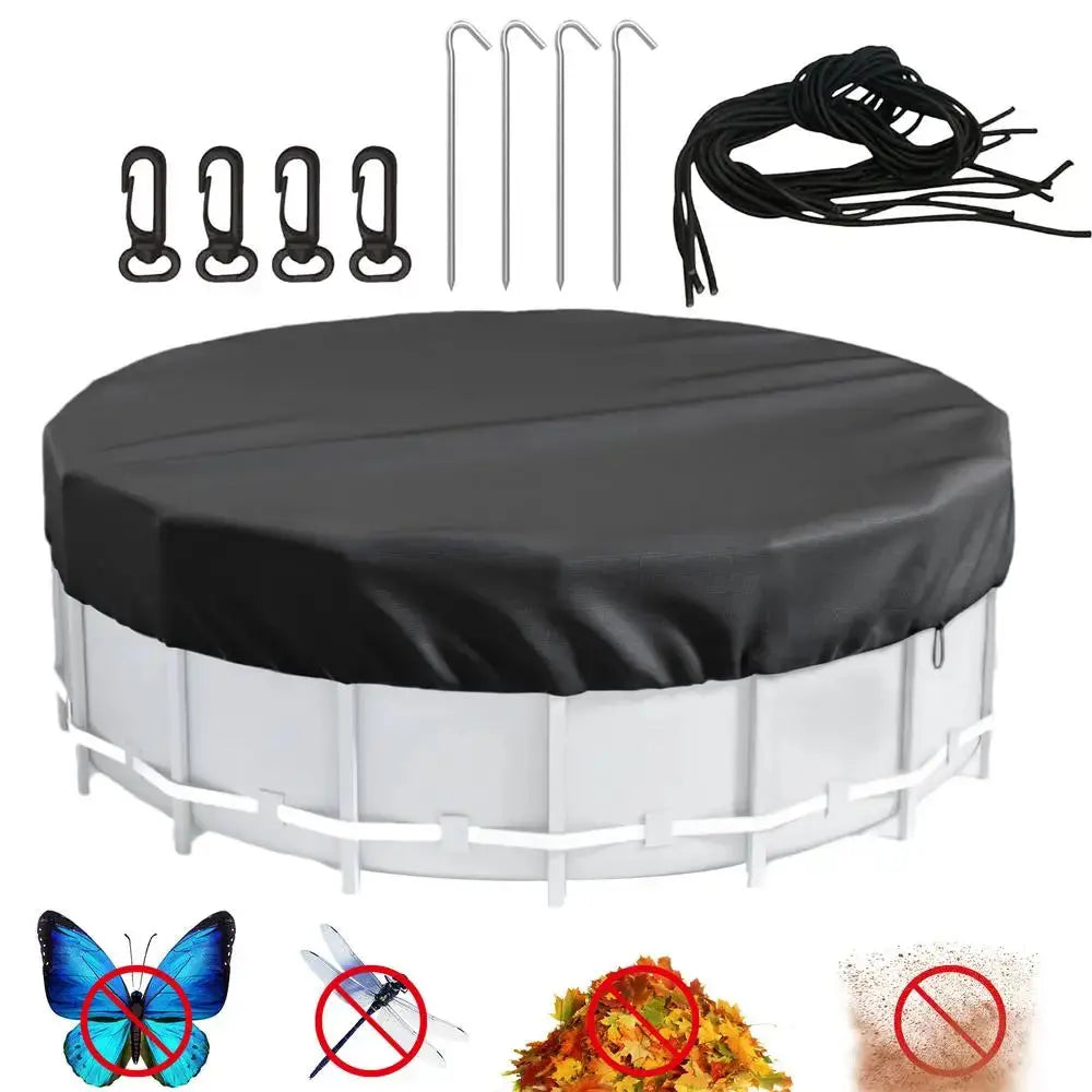 Bâches rondes de 244/305/366 cm pour piscine hors-sol – Couverture résistantes, anti-déchirures et robustes MADATEX