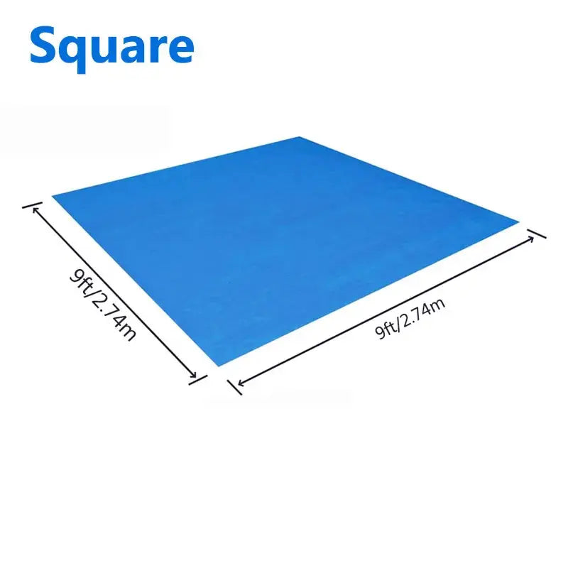Tapis de Piscine Imperméable en PE, Tissu Rectangulaire Résistant pour le Sol de Piscine, Protection de Fond de Piscine MADATEX