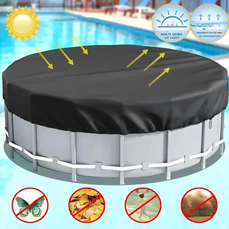 Bâches rondes de 244/305/366 cm pour piscine hors-sol – Couverture résistantes, anti-déchirures et robustes MADATEX