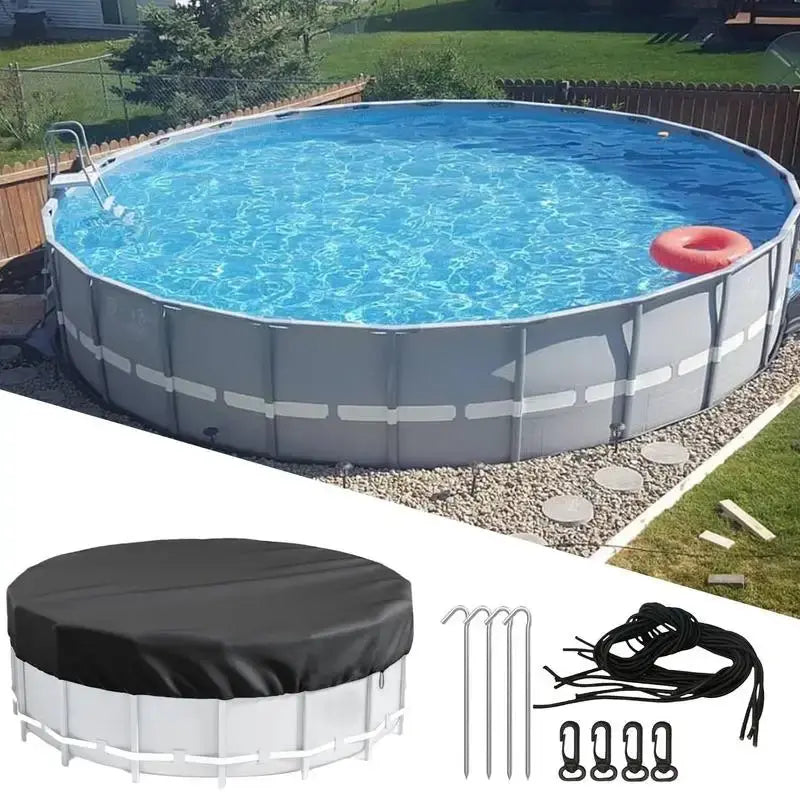 Bâches rondes de 244/305/366 cm pour piscine hors-sol – Couverture résistantes, anti-déchirures et robustes MADATEX