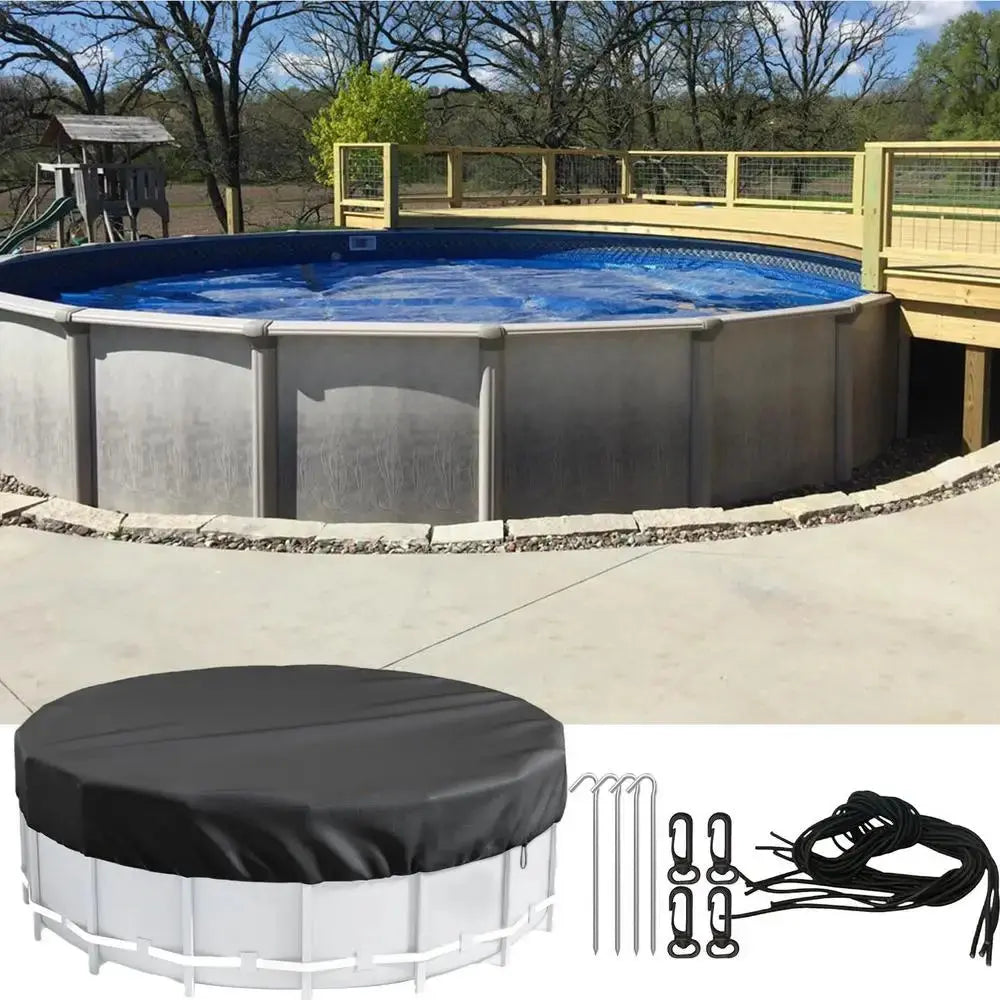 Bâches rondes de 244/305/366 cm pour piscine hors-sol – Couverture résistantes, anti-déchirures et robustes MADATEX