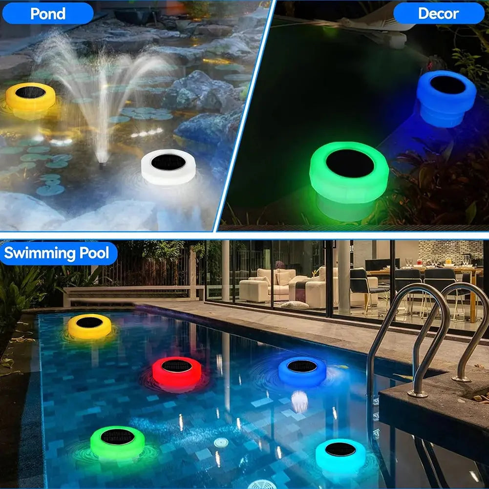 Diffuseur Solaire de Chlore Flottant avec Lumière LED pour Piscine, Spa et Jacuzzi MADATEX
