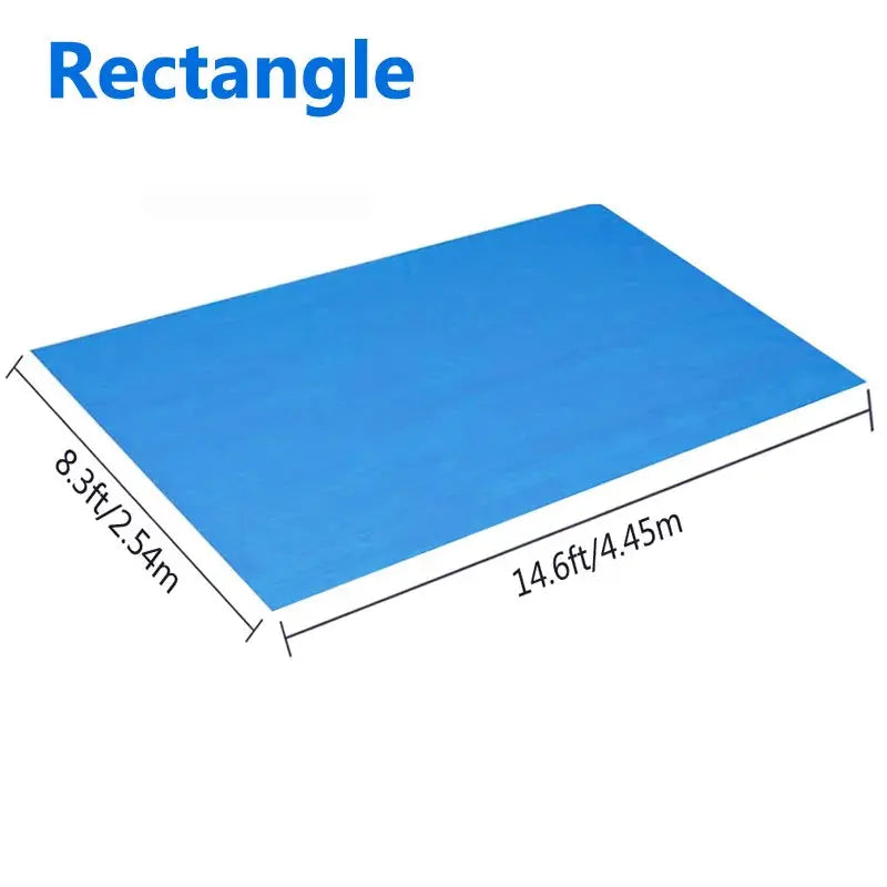 Tapis de Piscine Imperméable en PE, Tissu Rectangulaire Résistant pour le Sol de Piscine, Protection de Fond de Piscine MADATEX
