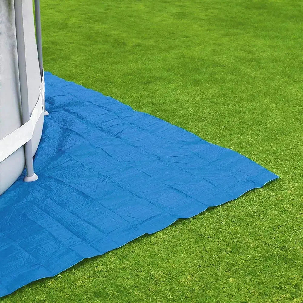 Tapis de Piscine Imperméable en PE, Tissu Rectangulaire Résistant pour le Sol de Piscine, Protection de Fond de Piscine MADATEX