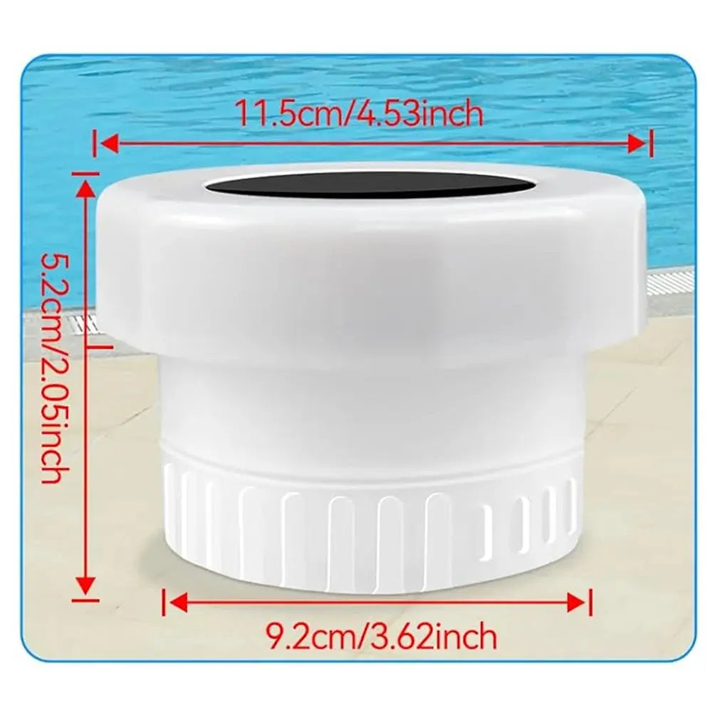 Diffuseur Solaire de Chlore Flottant avec Lumière LED pour Piscine, Spa et Jacuzzi MADATEX