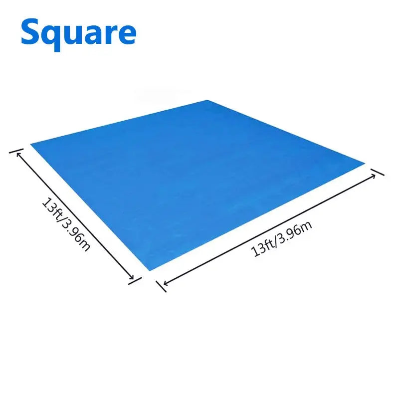 Tapis de Piscine Imperméable en PE, Tissu Rectangulaire Résistant pour le Sol de Piscine, Protection de Fond de Piscine MADATEX